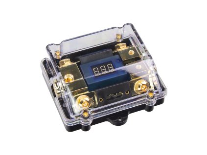 G2-5013D KUERL pojistkové pouzdro pro 2x AFS (mini ANL) s pojistkami 100A + displej
