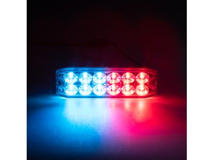 CH-078DUAL PROFI SLIM výstražné LED světlo vnější, modro-červené, 12-24V