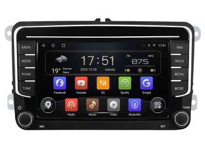 1111 6 isudar autoradio t72 vw0702 s android 13 pro skoda volkswagen seat carplay androidauto a dotykovou obrazovkou evtech cz