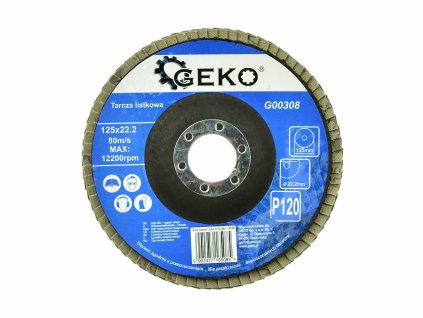 tarcza listkowa 125mm p120 geko 10 200