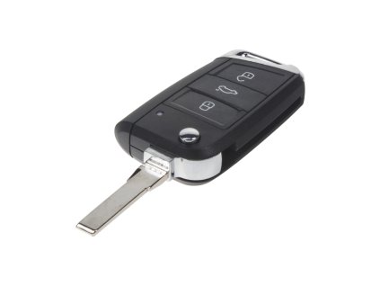 48VW121 Náhr. obal klíče pro VW, Škoda 2014-, 3-tlačítkový, chrom