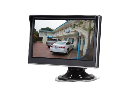 80062 LCD monitor 5" černá/stříbrná s přísavkou s možností instalace na HR držák