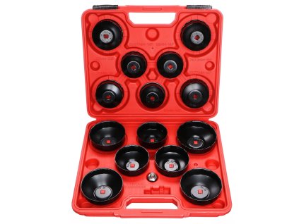 SIXTOL SX1118RO Násadkové klíče na olejové filtry MECHANIC OIL WRENCH 14, 1/2" - Prasklý kufr