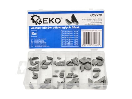 zestaw klinow polokraglych 80szt 20