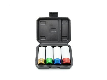 GEKO G10511 Rázová hlavice z lehkých slitin 4 ks 17 mm 19 mm 21 mm 22 mm