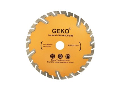 GEKO G00229 Kotouč diamantový řezný segmentový, 180x8x22,2mm