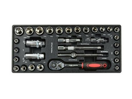 GEKO G10832B Vložka do zásuvky - ráčnová sada 3/8" 8-22mm CRV