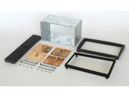 10785.2RAM 2DIN redukce pro OPEL Agila, Corsa, Omega, Vivaro, Vectra, Combo C dřevěné uhlí (charcoal metallic)