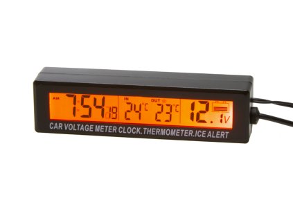 35936 Digitální vnitřní/venkovní teploměr, hodiny a voltmetr