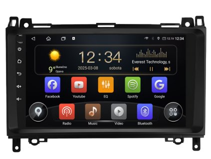 B492 Isudar 2DIN autorádio T72-IEV76 Android, Mercedes-Benz A / B / V / Viano / Vito / Sprinter / VW Crafter