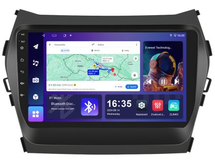2758 2 isudar 2din autoradio t68b s android 13 pro hyundai santa fe ix45 13 18 carplay androidauto a dotykovou obrazovkou evtech cz