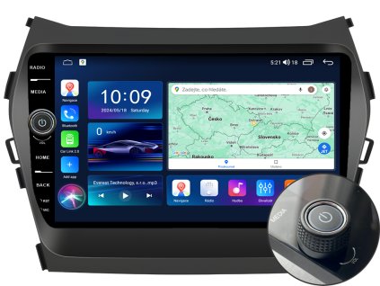 2767 5 everest 1 autoradio s android 14 pro hyundai santa fe ix45 13 18 carplay androidauto a lcd ips dotykovou obrazovkou evtech cz