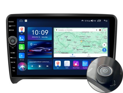 2275 6 everest 1 autoradio s android pro audi tt carplay androidauto bluetooth handsfree s gps modulem navigaci dab a lcd ips dotykovou obrazovkou evtech cz