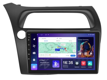 2669 2 isudar 2din autoradio t68b s android 13 pro honda civic carplay androidauto a dotykovou obrazovkou evtech cz