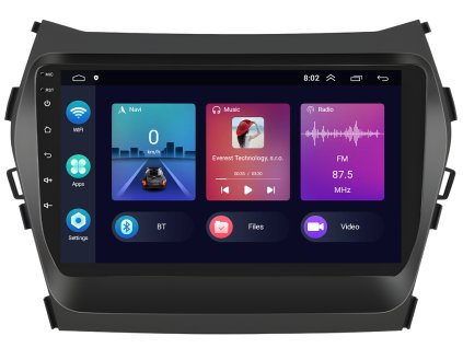 2696 2din autoradio a3018 s android 13 pro santa fe ix45 13 18 carplay androidauto a dotykovou obrazovkou evtech cz