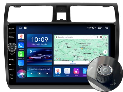 2821 5 everest 1 autoradio s android 13 pro suzuki swift 04 10 carplay androidauto a lcd ips dotykovou obrazovkou evtech cz