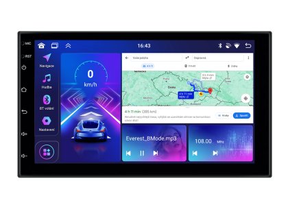 1826 1 bmode 2din autoradio pu01 s android 13 carplay androidauto bluetooth handsfree gps modulem navigaci dab a lcd dotykovou obrazovkou evtech cz