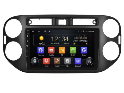 3622 2 isudar autoradio t72 s android pro volkswagen tiguan i mk 1 2007 2015 cerny carplay androidauto a dotykovou obrazovkou evtech cz