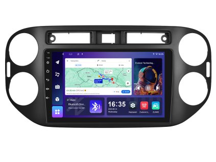 3616 2 isudar autoradio t68b s android pro volkswagen tiguan i mk 1 2007 2015 cerny carplay androidauto a dotykovou obrazovkou evtech cz