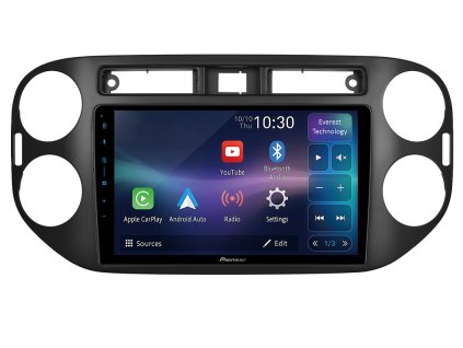 3631 3 pioneer autoradio sph pf97bt pro volkswagen tiguan i mk 1 2007 2015 cerny carplay androidauto a dotykovou obrazovkou everest technology evtech cz