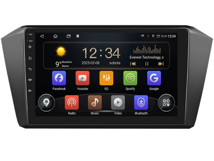 3016 2 isudar autoradio t72 s android pro volkswagen passat b8 2015 2020 cerny carplay androidauto a dotykovou obrazovkou evtech cz