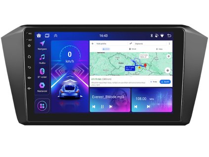 3448 2 bmode autoradio s android pro volkswagen passat b8 2015 2020 cerny carplay androidauto a lcd dotykovou obrazovkou evtech cz