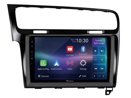3994 11 pioneer autoradio sph pf97bt pro volkswagen golf vii mk 7 carplay androidauto a dotykovou obrazovkou everest technology evtech cz