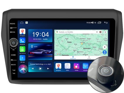 3883 7 everest autoradio s android pro suzuki swift iv 2017 2020 carplay androidauto bluetooth handsfree s gps modulem navigaci dab a lcd ips dotykovou obrazovkou evtech cz
