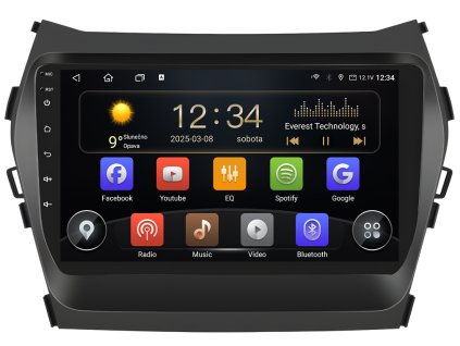 4300 isudar autoradio t75 s android 13 pro hyundai santa fe ix45 13 18 carplay androidauto a dotykovou obrazovkou evtech cz
