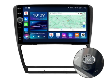 2245 6 everest 1 autoradio s android 14 pro skoda octavia 2 carplay androidauto bluetooth handsfree s gps modulem navigaci dab a lcd ips dotykovou obrazovkou evtech cz