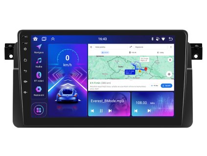 3301 bmode autoradio s android 13 pro bmw e46 carplay androidauto bluetooth handsfree s gps modulem navigaci dab a lcd ips dotykovou obrazovkou evtech cz png