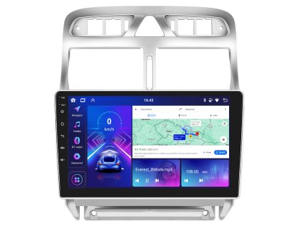 3376 bmode autoradio s android 13 pro peugeot 307 carplay androidauto bluetooth handsfree s gps modulem navigaci dab a lcd ips dotykovou obrazovkou evtech cz