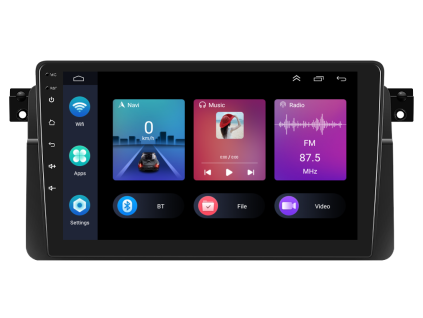 1517 2din autoradio a3018 s android 13 pro bmw e46 carplay androidauto bluetooth handsfree s gps modulem navigaci dab a dotykovou obrazovkou evtech cz