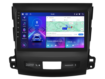 2113 7 2din autoradio s android pro mitsubishi outlander menu carplay androidauto bluetooth handsfree s gps modulem navigaci dab a dotykovou obrazovkou evtech cz
