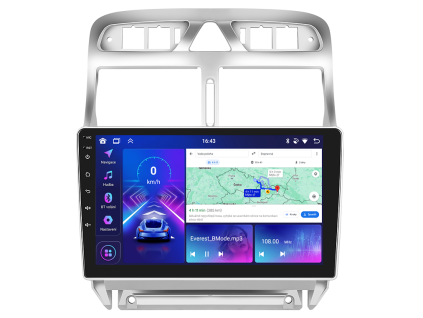 2002 7 bmode autoradio s android 13 pro peugeot 307 carplay androidauto bluetooth handsfree s gps modulem navigaci dab a lcd ips dotykovou obrazovkou evtech cz