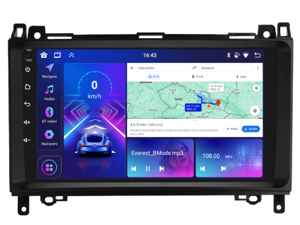 3445 bmode autoradio s android 13 pro mercedes viano vito trida a b v sprinter carplay androidauto a lcd dotykovou obrazovkou evtech cz