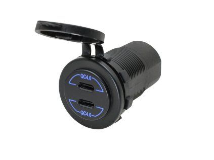 385123 B Adaptér 12/24V - 2x USB-QC4 PD