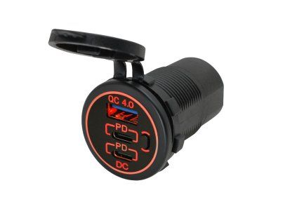 385124 R Adaptér 12/24V → 2x USB-C QC4PD + 1x USB-A