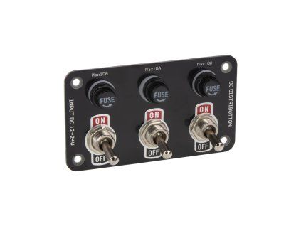 47179 Panel s 3x spínači + 3x pojistky, 12/24V
