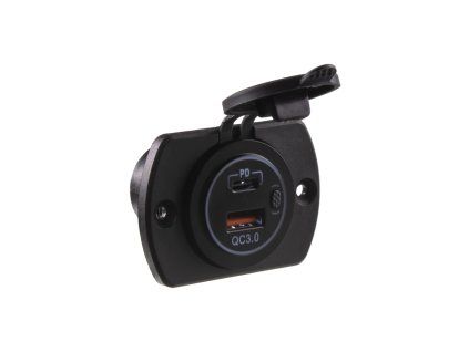 34558.2 2x USB zásuvka v panelu USB QC3.0 + USB-C