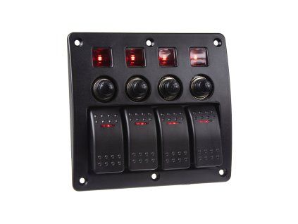 47150 Panel s 4x spínači Rocker 12/24V