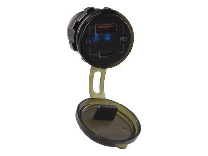 34713 USB nabíječka QC3.0 + USB-C, 12/24V