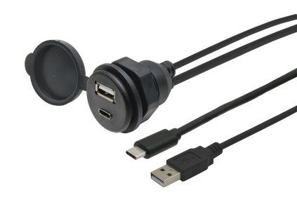 226095 USB-C + USB-A zásuvka s kabelem