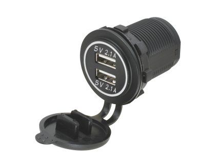 385121 W Adaptér 12V - 2x USB 5V / 4,2A
