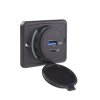 34661.6 USB QC3.0 + USB-C PD3.0 zásuvka 12/24V, montáž na povrch