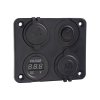 47172 Panel s 1x spínačem, CL, voltmetr + 2x USB zásuvka, 12/24V