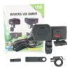 34709 USB+USB C nabíječka s voltmetrem/teploměrem na motocykl