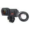 34709 USB+USB C nabíječka s voltmetrem/teploměrem na motocykl