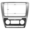 312 4 ramecek pro skoda octavia 2 facelift 2008 2013 rozmery autoradia evtech cz new
