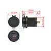 385122 W Adaptér 12V - USB 2,4A + USB C + V-metr